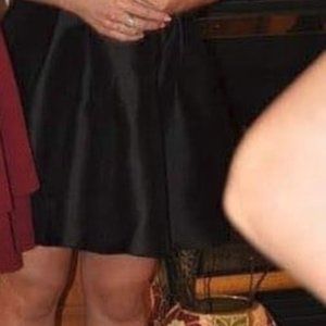 Dillards -Embroidered-Applique Two-Piece Black and Pink Dress